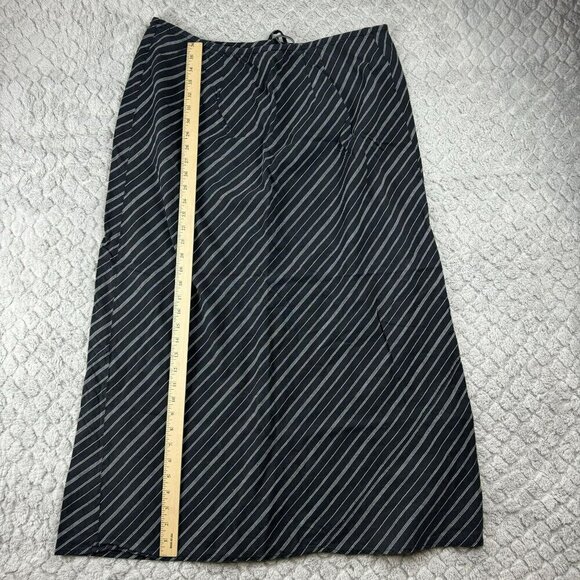 Lane Bryant Black & White Striped Maxi Skirt With Drawstring Waist Size 14/16 - Picture 4 of 7